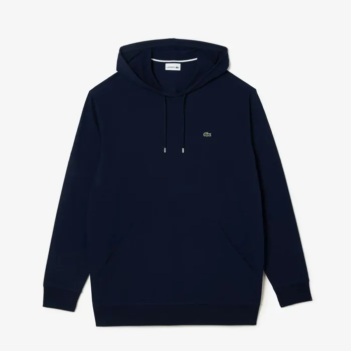 TShirts Men Lacoste Mens Big Fit Hooded TShirt Navy Blue 166