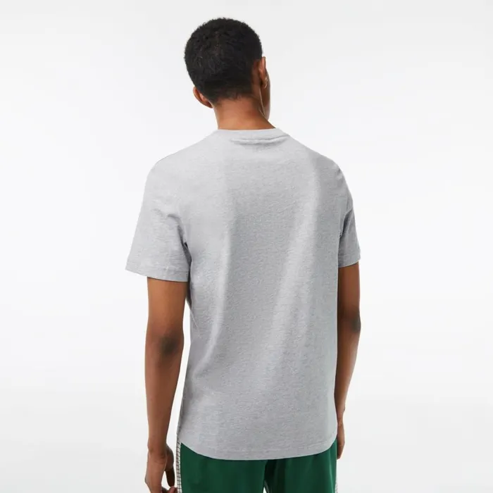 TShirts Men Lacoste Mens Cotton Jersey Print TShirt Grey Chine Cca