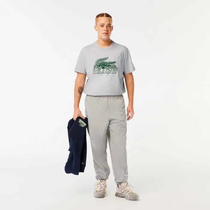 TShirts Men Lacoste Mens Cotton Jersey Print TShirt Grey Chine Cca