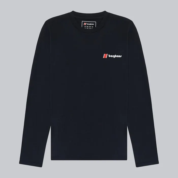 TShirts MenWomen Berghaus Heritage FandB Logo Long Sleeve TShirts 8211 Black TShirts MenWomen Berghaus Heritage FandB Logo Long Sleeve TShirts 8211 Black