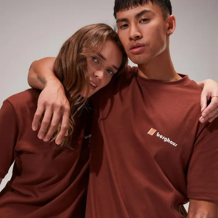 TShirts MenWomen Berghaus Orginal Heritage FandB Logo TShirt 8211 Dark Brown