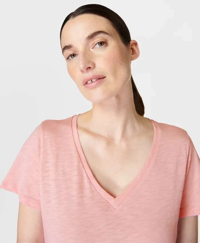 TShirts Refresh VNeck TShirt Soft Pink 8211 Sweaty Betty Women