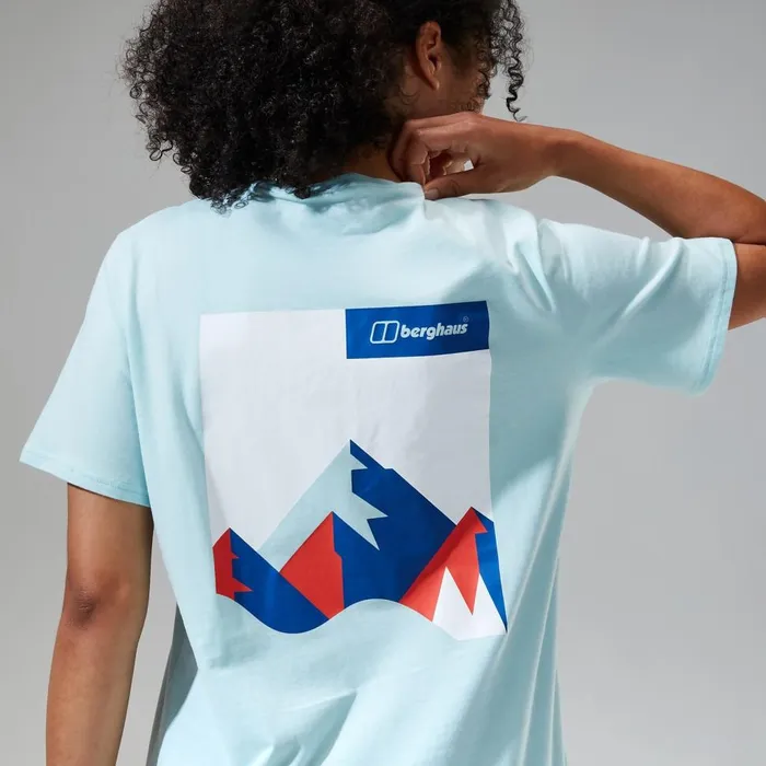 TShirts Women Berghaus Boyfriend Dolomites MTN Short Sleeve Tee Light Blue TShirts Women Berghaus Boyfriend Dolomites MTN Short Sleeve Tee Light Blue