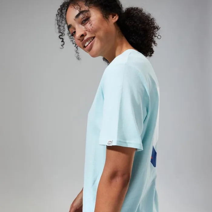 TShirts Women Berghaus Boyfriend Dolomites MTN Short Sleeve Tee Light Blue TShirts Women Berghaus Boyfriend Dolomites MTN Short Sleeve Tee Light Blue