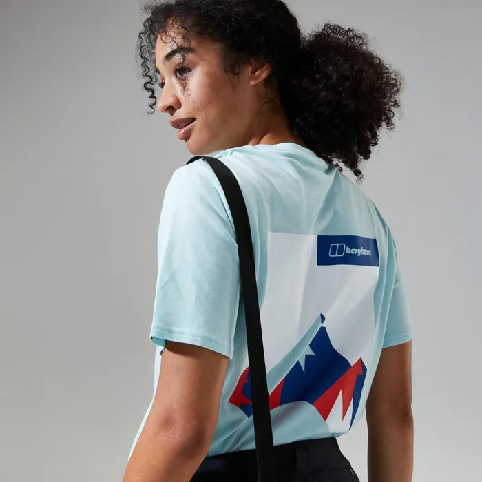 TShirts Women Berghaus Boyfriend Dolomites MTN Short Sleeve Tee Light Blue TShirts Women Berghaus Boyfriend Dolomites MTN Short Sleeve Tee Light Blue