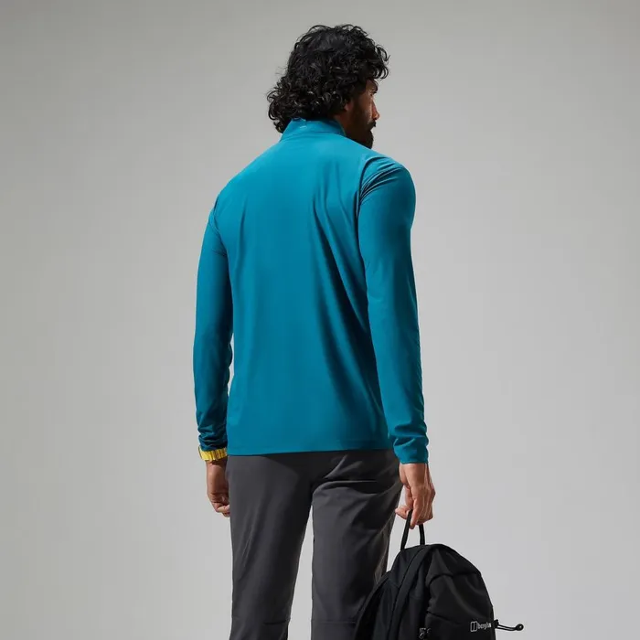 Technical Baselayers Men Berghaus 247 Half Zip Long Sleeve Tech Tee 8211 Turquoise