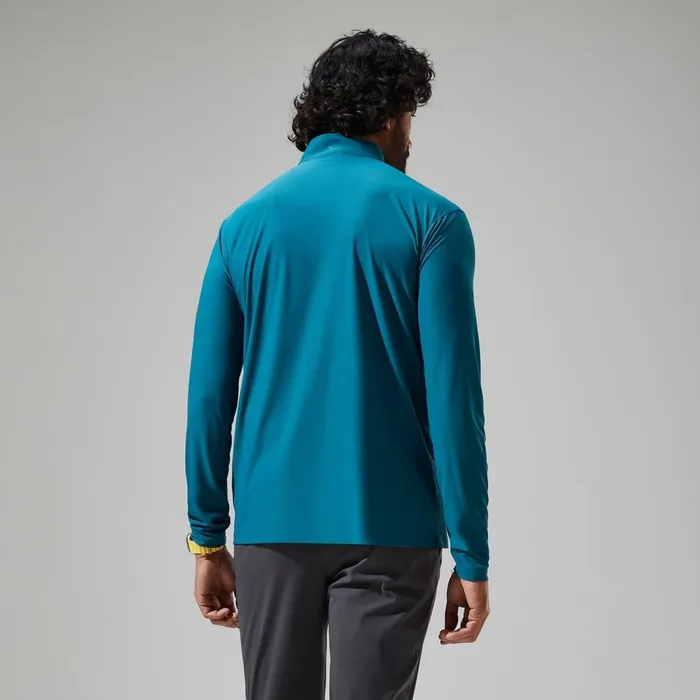 Technical Baselayers Men Berghaus 247 Half Zip Long Sleeve Tech Tee 8211 Turquoise