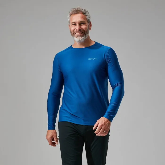 Technical Baselayers Men Berghaus 247 Tech Tee Long Sleeve Crew 8211 Blue