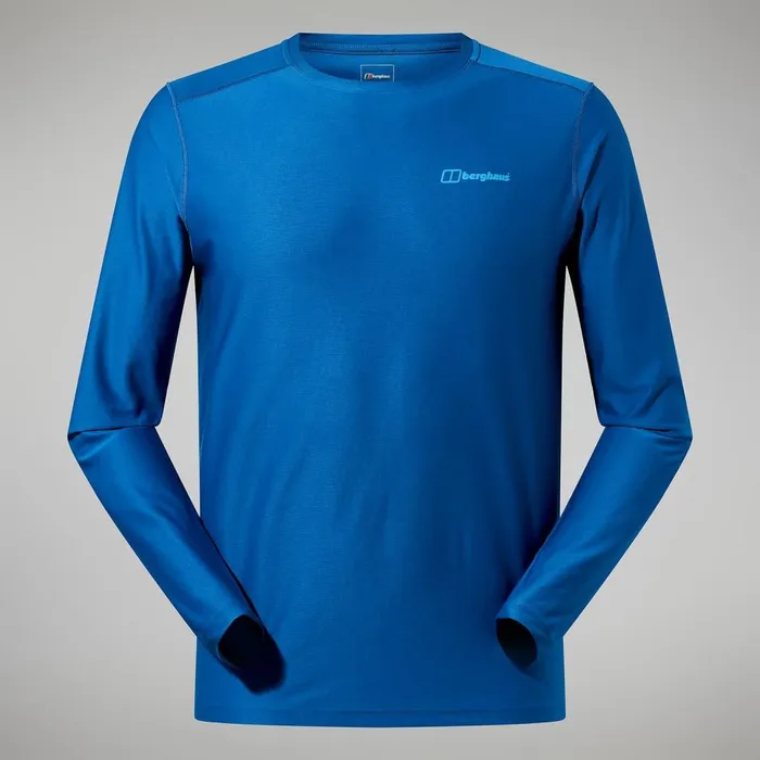 Technical Baselayers Men Berghaus 247 Tech Tee Long Sleeve Crew 8211 Blue