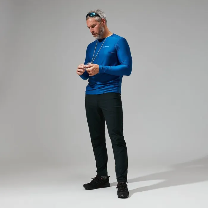 Technical Baselayers Men Berghaus 247 Tech Tee Long Sleeve Crew 8211 Blue