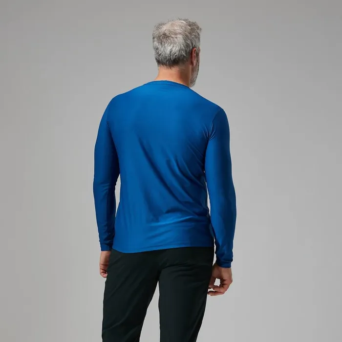 Technical Baselayers Men Berghaus 247 Tech Tee Long Sleeve Crew 8211 Blue