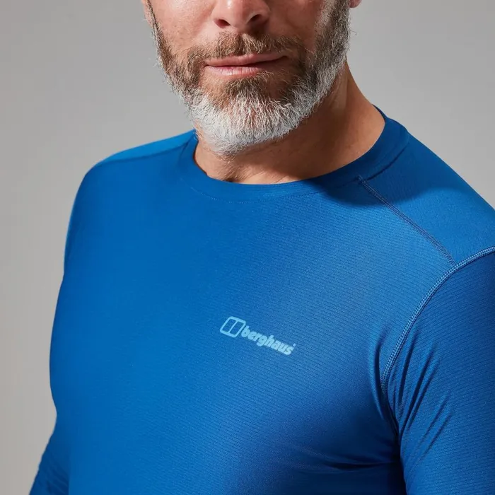Technical Baselayers Men Berghaus 247 Tech Tee Long Sleeve Crew 8211 Blue