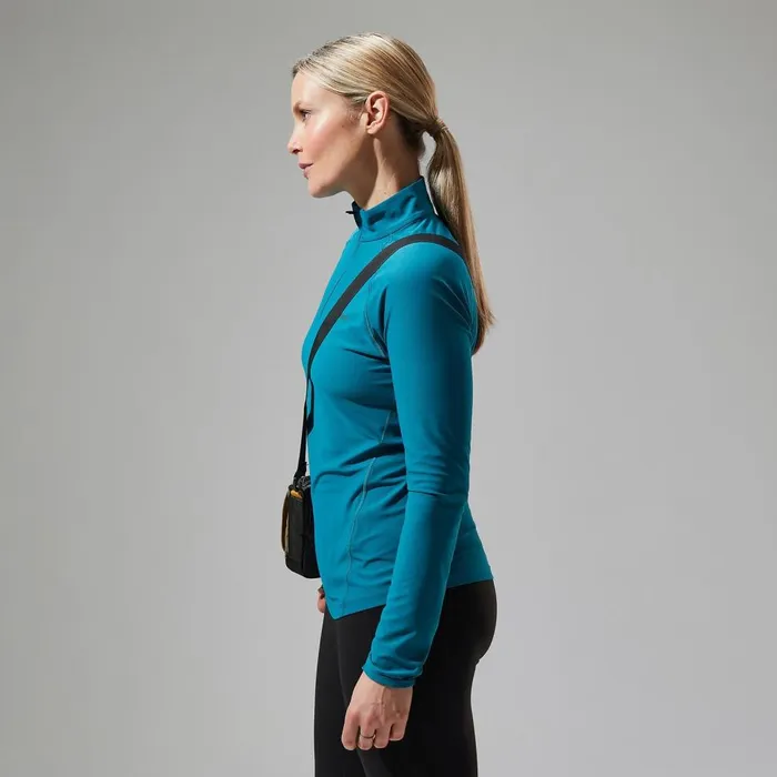 Technical Baselayers Women Berghaus 247 Half Zip Long Sleeve Tech Tee 8211 Turquoise