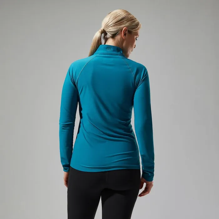 Technical Baselayers Women Berghaus 247 Half Zip Long Sleeve Tech Tee 8211 Turquoise