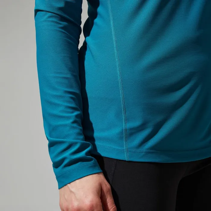 Technical Baselayers Women Berghaus 247 Half Zip Long Sleeve Tech Tee 8211 Turquoise