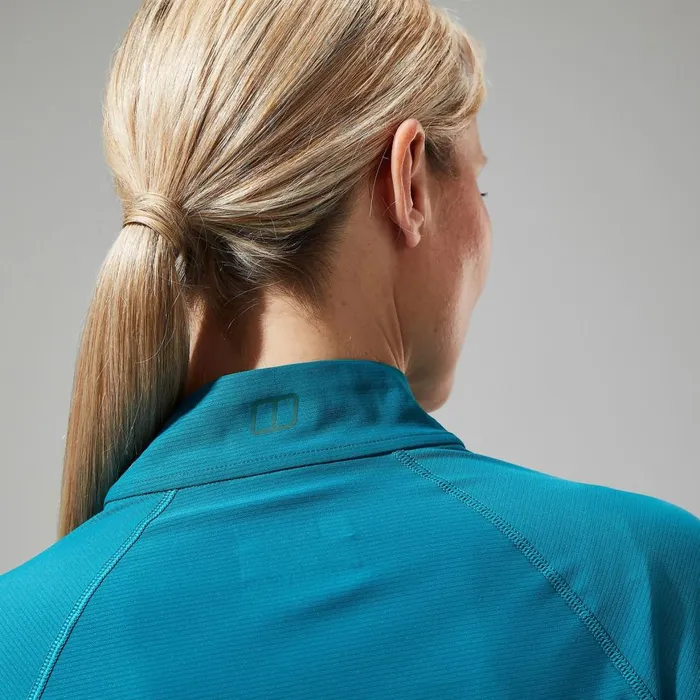 Technical Baselayers Women Berghaus 247 Half Zip Long Sleeve Tech Tee 8211 Turquoise