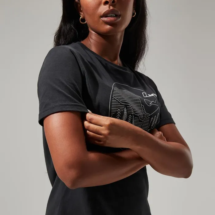 Technical Baselayers Women Berghaus Linear Landscape Super Stretch Tee Black Technical Baselayers Women Berghaus Linear Landscape Super Stretch Tee Black