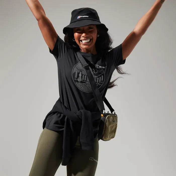 Technical Baselayers Women Berghaus Linear Landscape Super Stretch Tee Black Technical Baselayers Women Berghaus Linear Landscape Super Stretch Tee Black