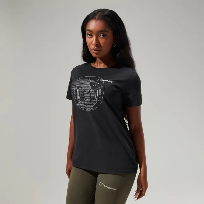 Technical Baselayers Women Berghaus Linear Landscape Super Stretch Tee Black Technical Baselayers Women Berghaus Linear Landscape Super Stretch Tee Black
