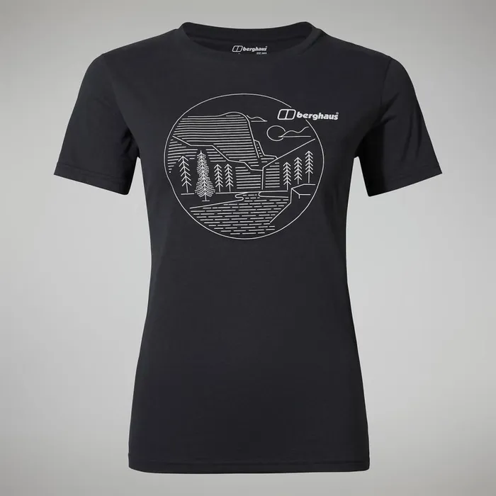 Technical Baselayers Women Berghaus Linear Landscape Super Stretch Tee Black Technical Baselayers Women Berghaus Linear Landscape Super Stretch Tee Black