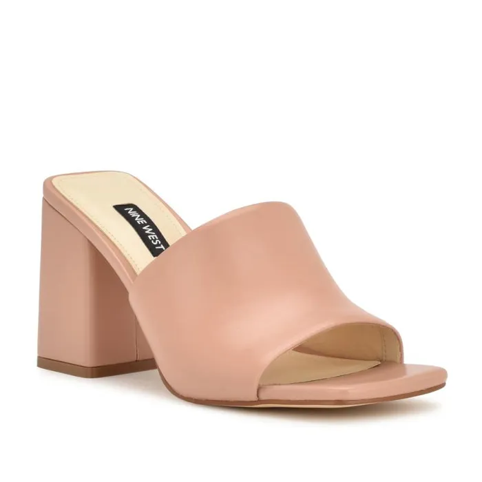 Teice Heeled Slide Sandals Nude Women Nine West Sandals Teice Heeled Slide Sandals Nude Women Nine West Sandals