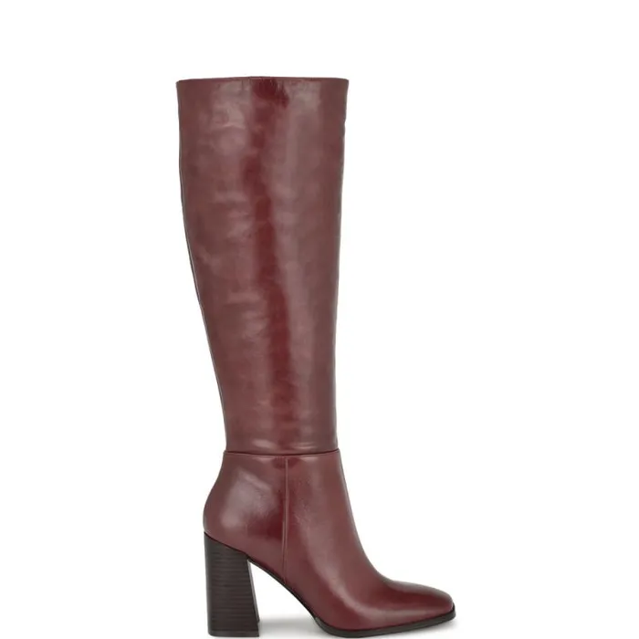 Temas Dress Boots Dark Red Women Nine West Boots and Booties