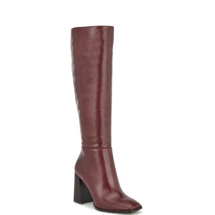 Temas Dress Boots Dark Red Women Nine West Boots and Booties