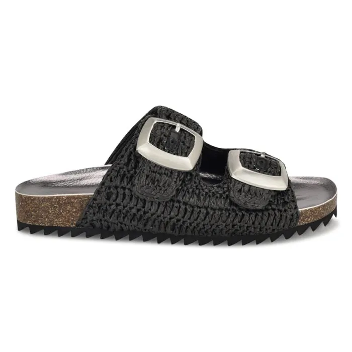 Tenly Casual Footbed Sandals Black Women Nine West Sandals