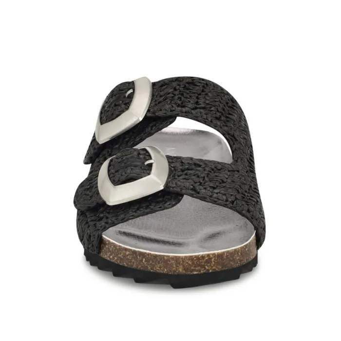 Tenly Casual Footbed Sandals Black Women Nine West Sandals