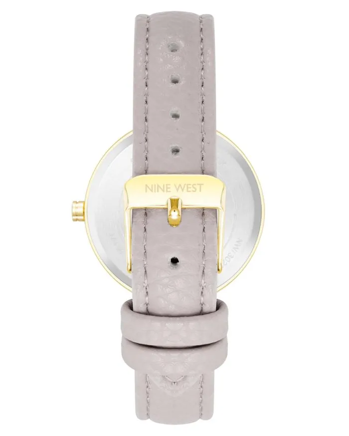 Textured Strap Watch Grey Women Nine West Straps