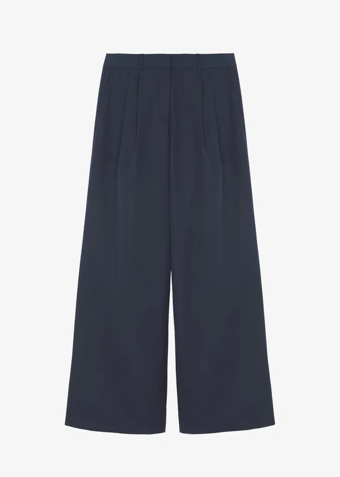 The Frankie Shop Anderson Pants 8211 Dark Navy Shop Bottoms