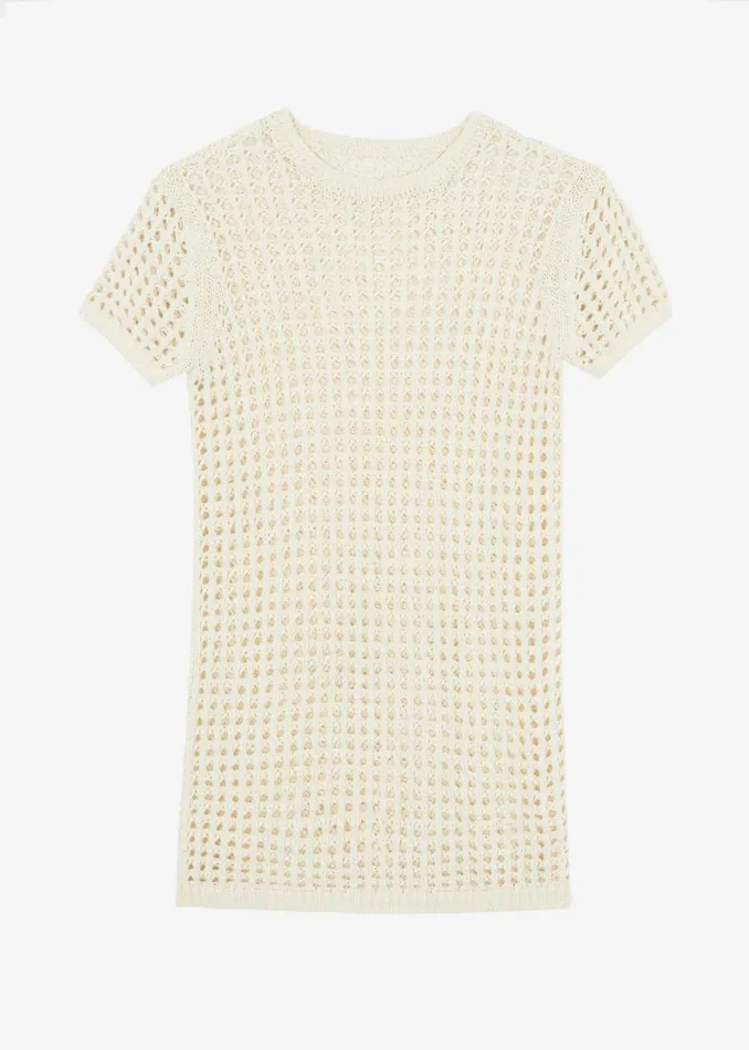 The Frankie Shop Ari Knit Mini Dress 8211 Cream Shop Dresses