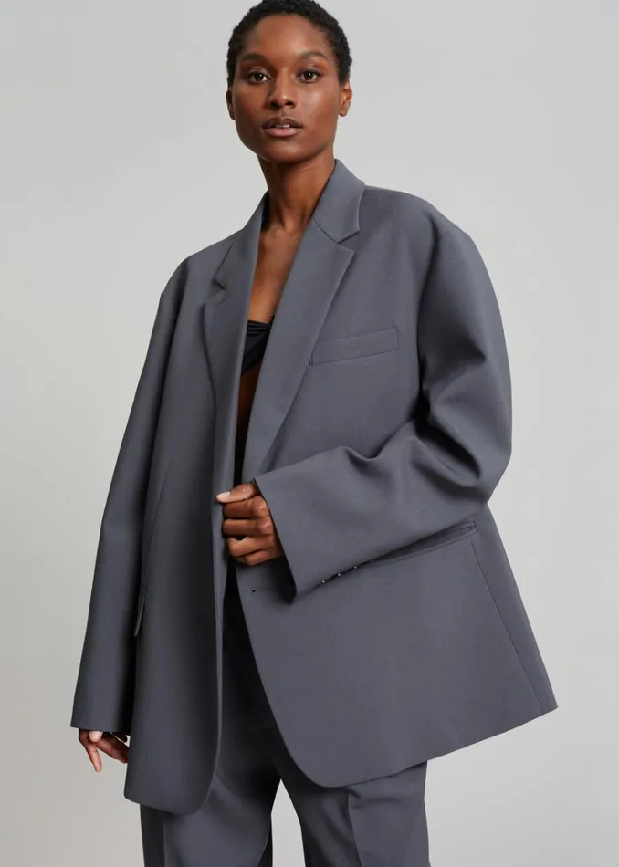 The Frankie Shop Bea Blazer 8211 Charcoal Shop Suits