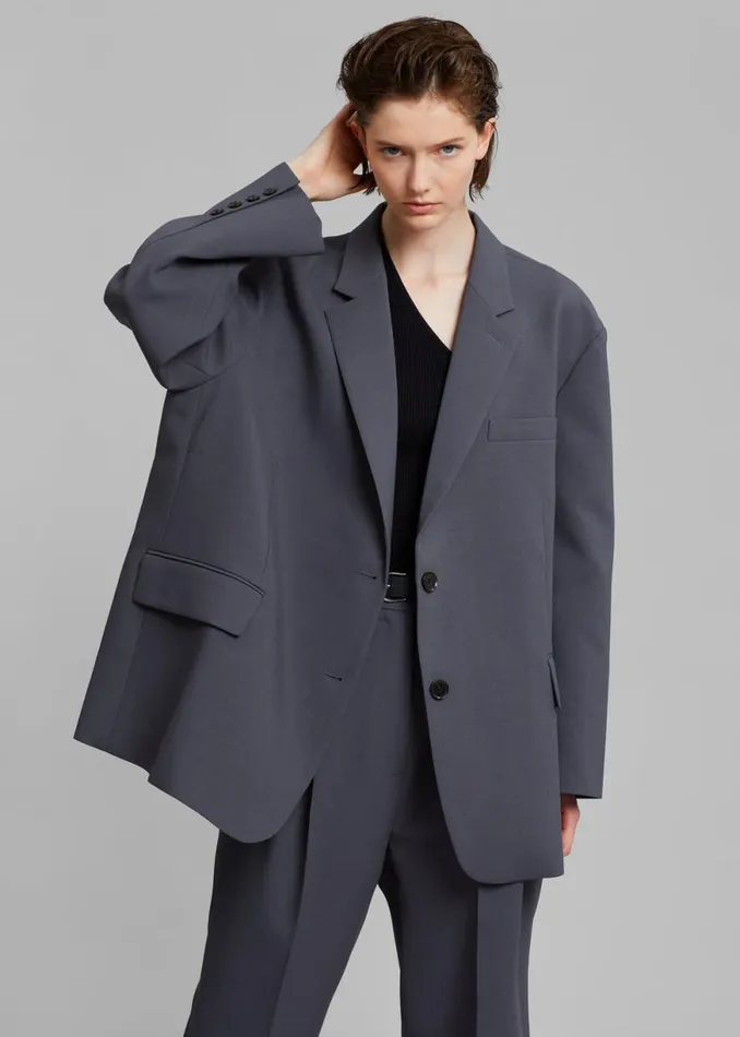 The Frankie Shop Bea Blazer 8211 Charcoal Shop Suits
