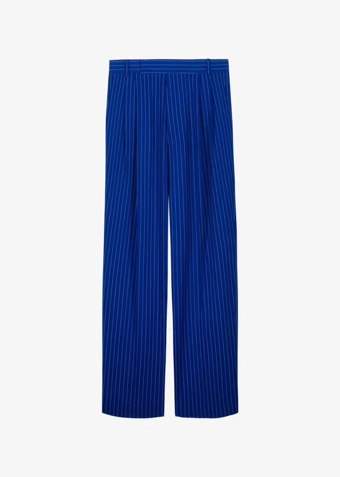 The Frankie Shop Beo Fluid Stripe Suit Pants 8211 Deep Blue Shop Clothing
