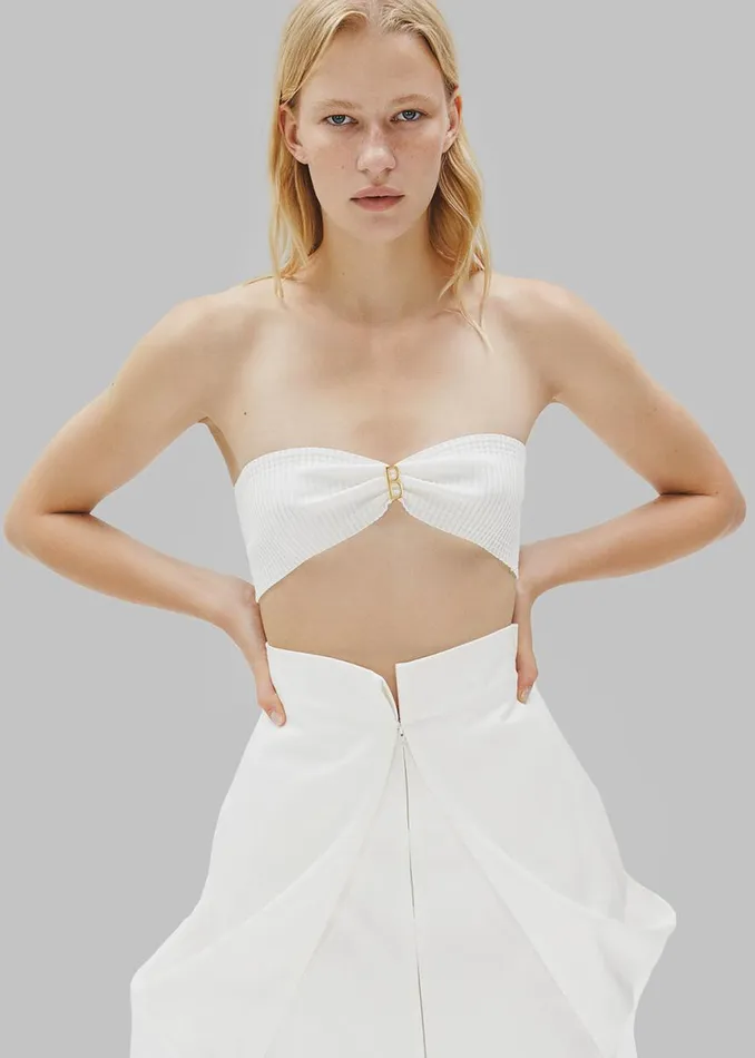 The Frankie Shop Bevza 039Bevza039 Crop Top 8211 White Shop Tops