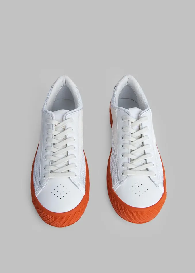 The Frankie Shop BY FAR Rodina Sneakers 8211 Tangerine On White Shop Shoes