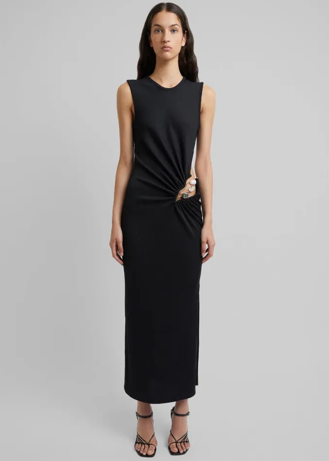 The Frankie Shop Christopher Esber Folia Float Buckle Tank Dress 8211 Black Shop Dresses