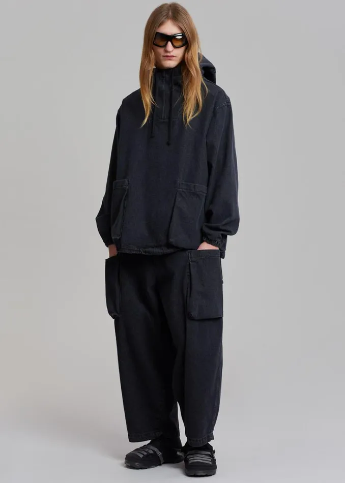 The Frankie Shop Cliff Denim Balloon Pants 8211 Black Shop Clothing