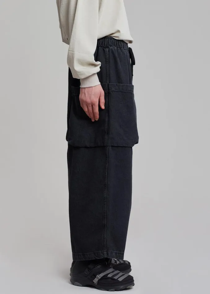The Frankie Shop Cliff Denim Balloon Pants 8211 Black Shop Clothing
