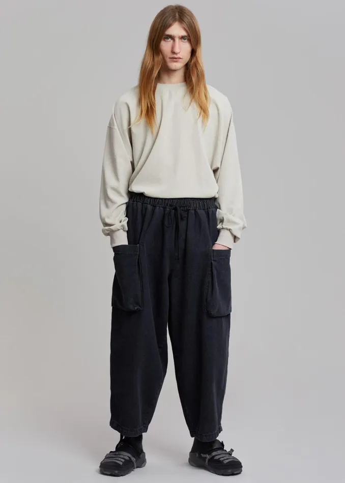 The Frankie Shop Cliff Denim Balloon Pants 8211 Black Shop Clothing