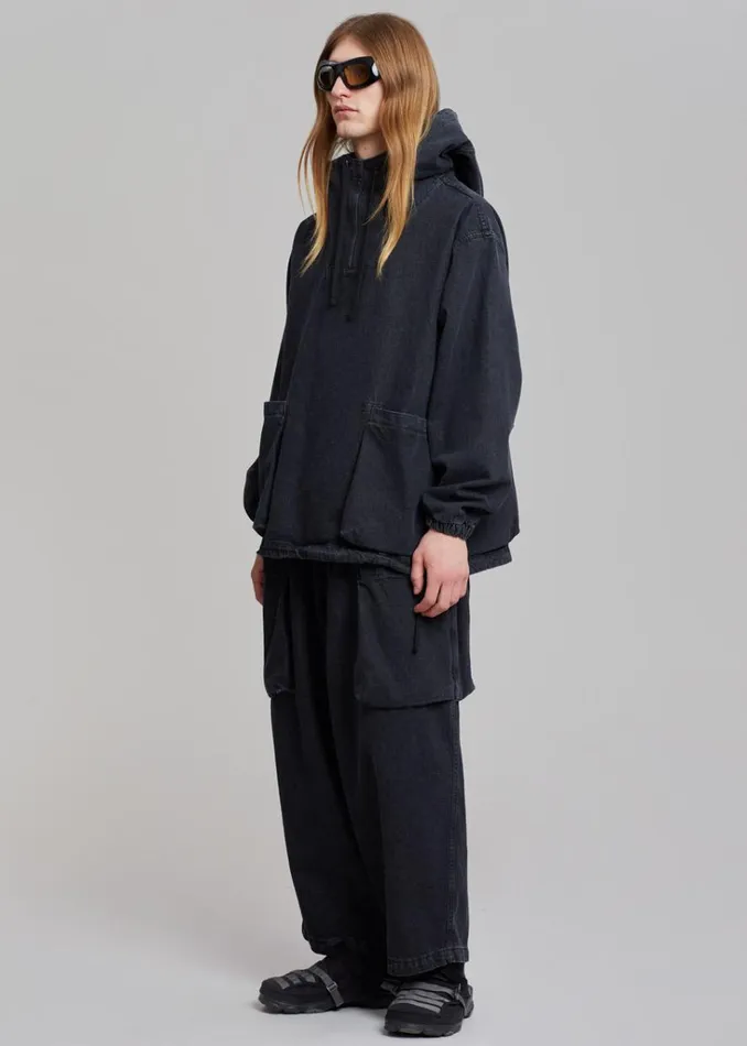 The Frankie Shop Cliff Denim Balloon Pants 8211 Black Shop Clothing
