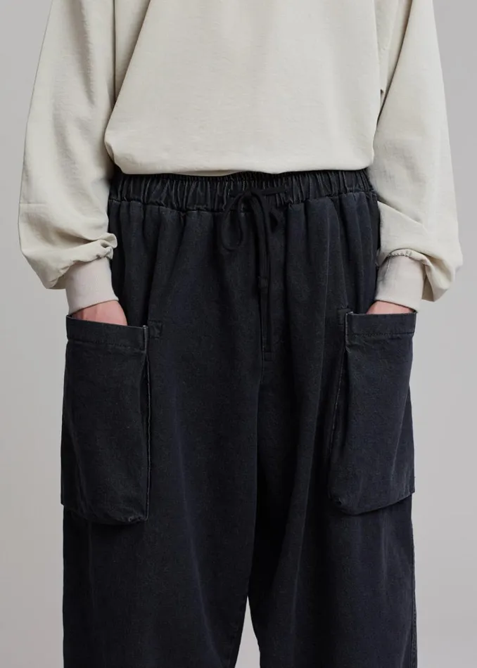 The Frankie Shop Cliff Denim Balloon Pants 8211 Black Shop Clothing