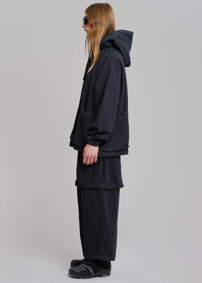 The Frankie Shop Cliff Denim Balloon Pants 8211 Black Shop Clothing