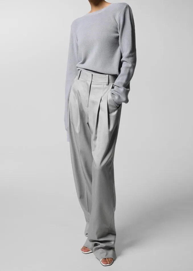 The Frankie Shop Cooper Pintuck Trousers 8211 Grey Shop Bottoms