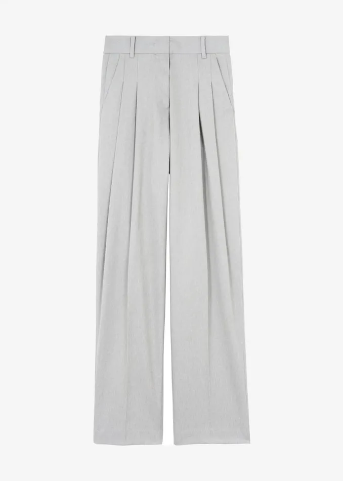The Frankie Shop Cooper Pintuck Trousers 8211 Grey Shop Bottoms
