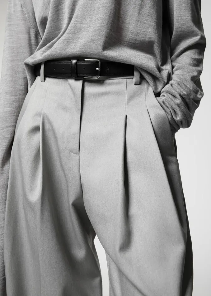 The Frankie Shop Cooper Pintuck Trousers 8211 Grey Shop Bottoms