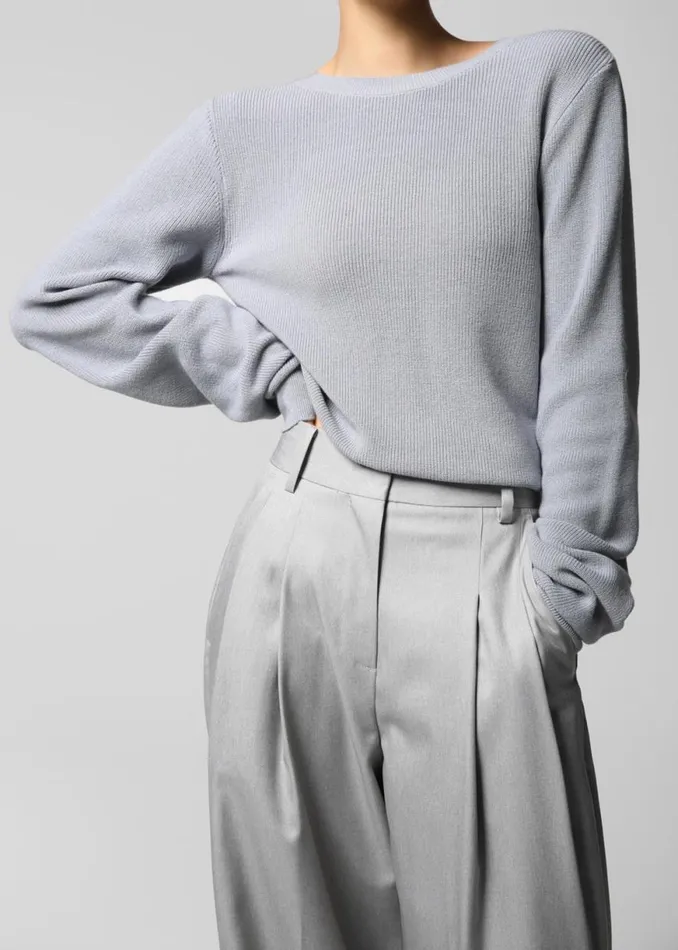 The Frankie Shop Cooper Pintuck Trousers 8211 Grey Shop Bottoms