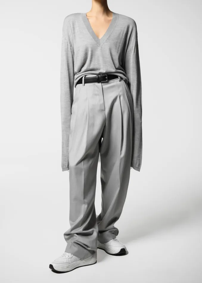 The Frankie Shop Cooper Pintuck Trousers 8211 Grey Shop Bottoms