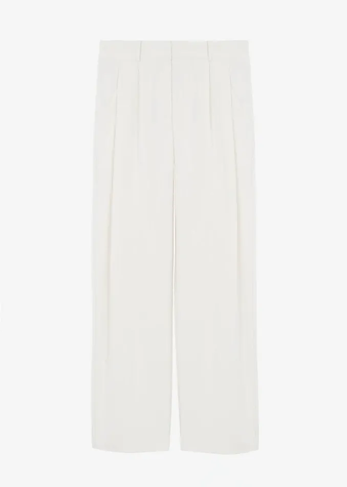 The Frankie Shop Dakota Pleated Pants 8211 Ivory Shop Bottoms